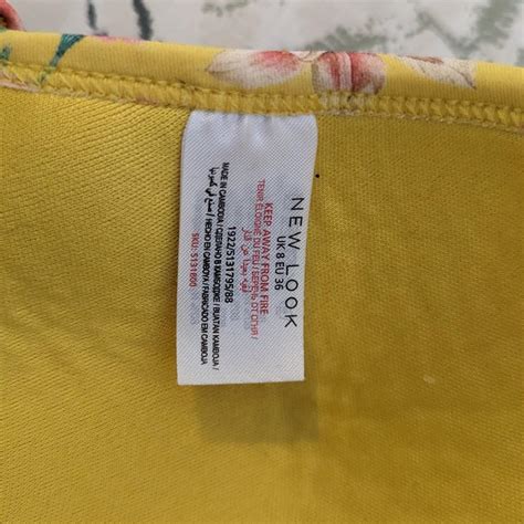 New Look Floral Bikini Set Size Gorgeous Yellow Depop