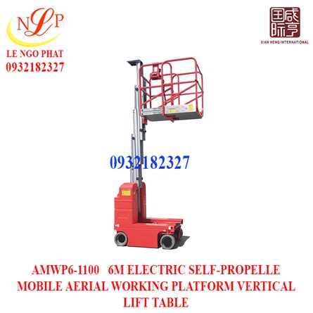 Amwp6 1100 6m Electric Self Propelle Mobile Aerial Working Platform