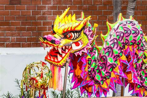 Chinese dragon dance costume | Chinese Dragon Dance Costume — Stock Photo © moccabunny #85298744