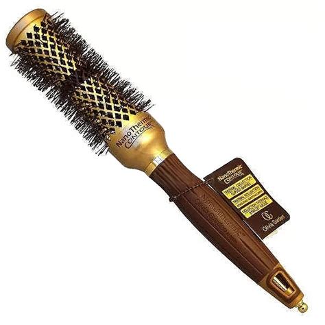 Olivia Garden Expert Blowout Curl Wavy Bristles Gold Brown Perie De