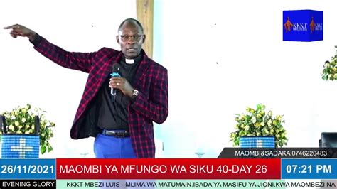 MAOMBI YA MFUNGO SIKU 40 DAY 26 YouTube