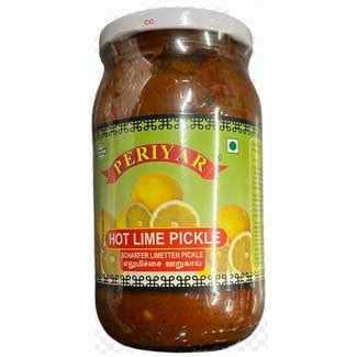 Periyar Hot Lime Pickle 400g Papad Indian Grocery
