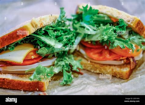 Ham and Cheese Sandwich Stock Photo - Alamy