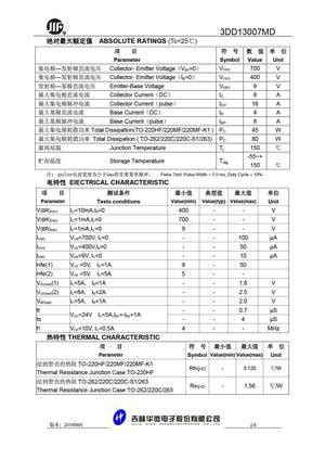 13007 Datasheet and Replacement, Transistor Equivalent Finder, Cross ...