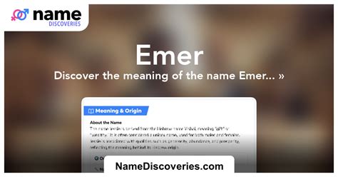 Emer - Name Meaning and Origin