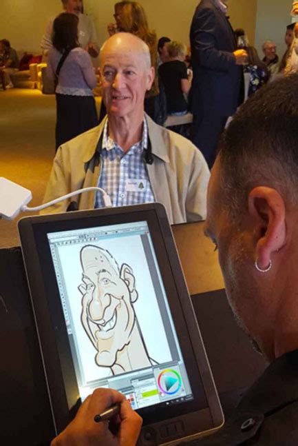 Melbourne Digital Caricaturist Hire Live Event Artist Australia