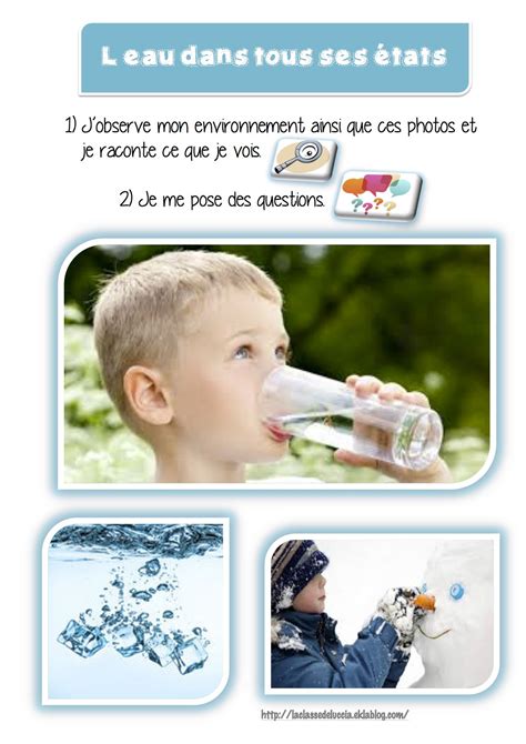 L'eau dans tous ses états | Cycle de l'eau, Sciences en maternelle ...