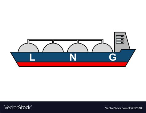 Lng tanker icon or liquefied natural gas Vector Image