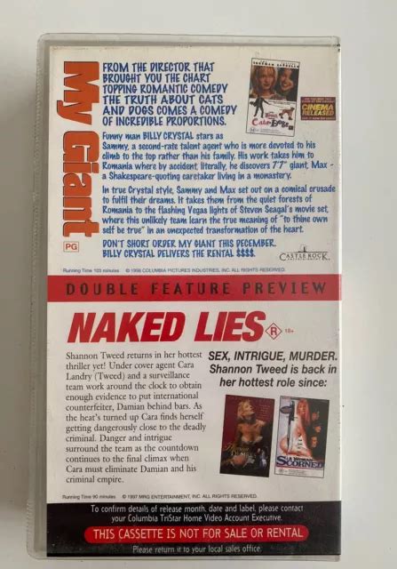 Naked Lies Vhs Video Box Office First Release Preview Tape Shannon