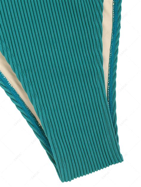 Rabatt Zaful Damen Bikini Set Mit Berkreuztem R Cken Strukturiertem Ausschnitt