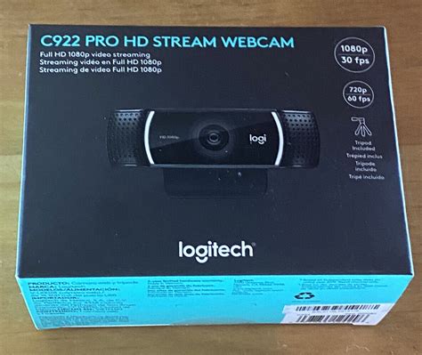 Logitech C922 Pro Hd Stream Webcam 1080p 30fps Full Hd Sealed In Box