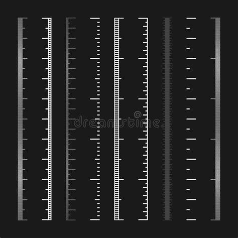 Vertical Measurement Scales with Divisions. Realistic Scale for ...