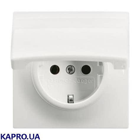 Розетка с заземлением и крышкой ABB Impuls 20 EUK-74 альпийский белый ABB