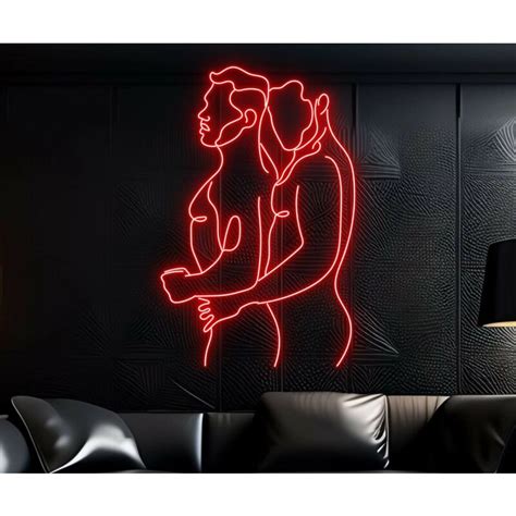 Brighten Up Your Space Gay Couple Making Love Naked Male Led Neon Sign Perfect For Diverse