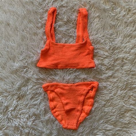 Hunza G Swim Nwt Hunza G Xandra Bikini Set In Orange Poshmark