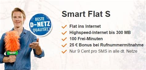 Günstig Klarmobil Smart Flat S Tarif Mit 300mb Internet Und 100