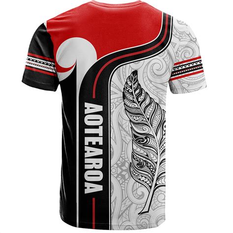 New Zealand T Shirt Maori Aotearoa Silver Fern Symbols Tattoo