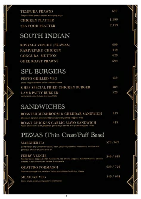 Trops Kitchen And Tavern Menu Menu For Trops Kitchen And Tavern Madhapur