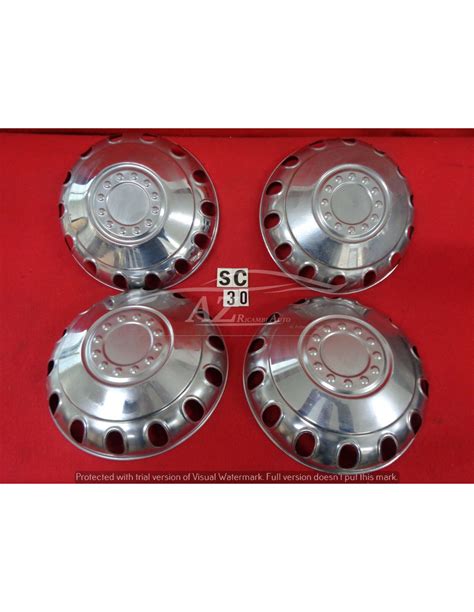 Coppa Ruota Fiat 600 850 750 Abarth Set 4 Pezzi