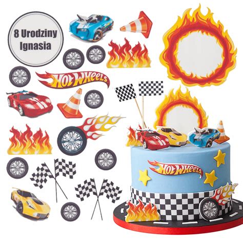 Wydruk Tort HOT WHEELS 19 El GRATIS Tabliczka Napis Opłatek 15117707548 Allegro pl