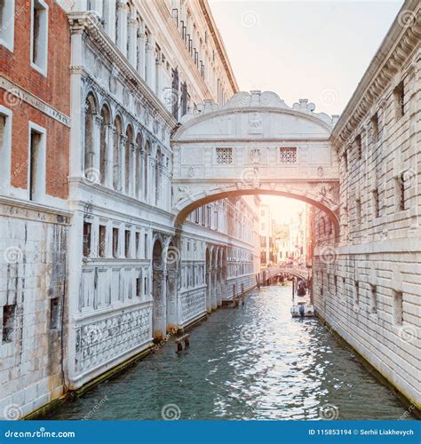 Ponte Dos Suspiros Veneza Itália Foto de Stock Imagem de canal