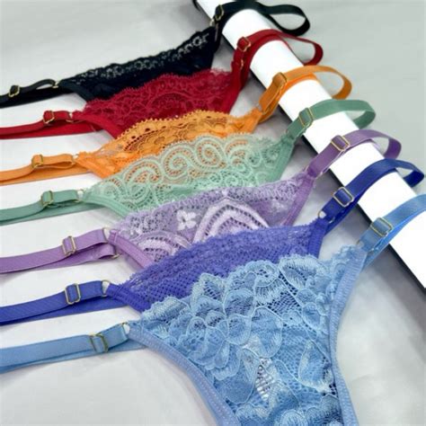 Promo O Kit C Unidades De Calcinha Fio Dental Regulagem Lingerie Sexy Renda Luxo Revenda