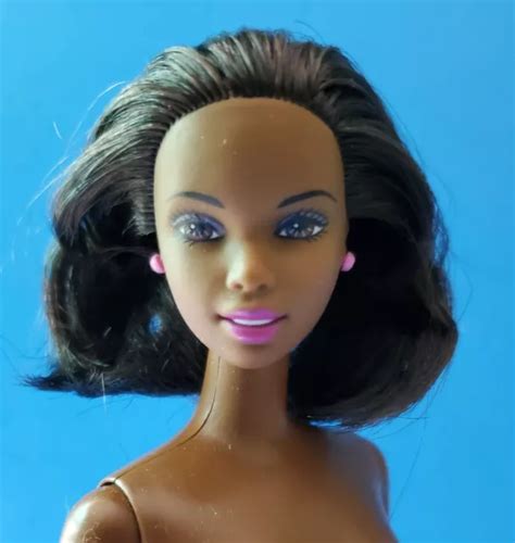 BARBIE NUDE AFRICAN American Marlo Flip BRUNETTE HAIR Pink LIPSTICK Earrings 15 57 PicClick UK