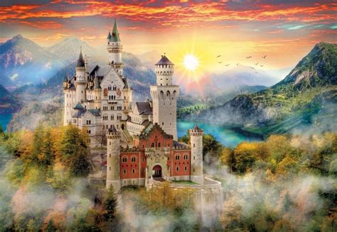 Puzzle Magiczny Zamek Neuschwanstein 2 000 elementów Puzzle Mania pl