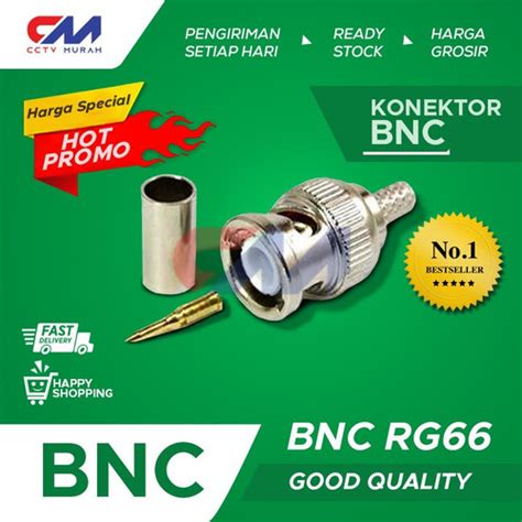 Jual Connector Konektor BNC Drat Jepit RG59 RG6 Taiwan High Quality