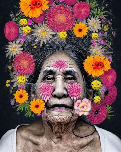 A Beautiful Painted Portrait Of An Old Woman In The Stable Diffusion