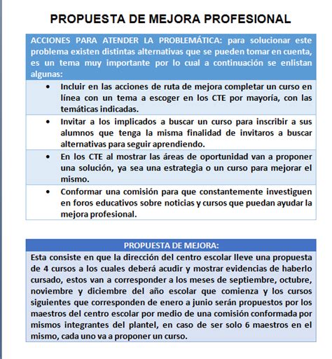 Jessicastro Propuesta De Mejora Profesional