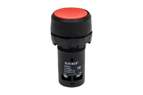 Кнопка с фиксацией EKF SW2C-11 PROxima красная NO+NC sw2c-11f-r ...
