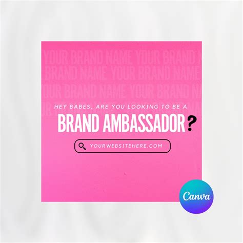 Premade Brand Ambassadors Wanted Template Brand Ambassador Flyer Diy Ambassador Brand