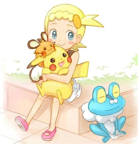 Pikachu With Bonnie Dedenne And Froakie ♡ I Give Good Credit To