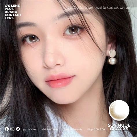Mua Lens mắt nâu hoàng hôn Sunset SOY NUDE GRAY không giãn XS có 0 8 độ lệch độ dành cho mắt