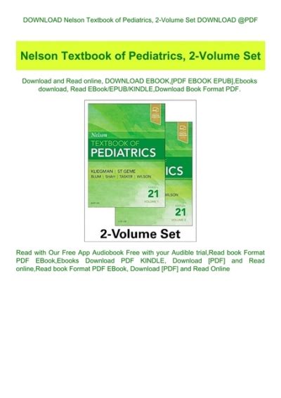 Download Nelson Textbook Of Pediatrics 2 Volume Set Download Pdf