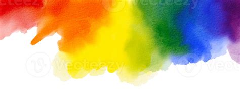 Rainbow Watercolor Paint Brush Style Background Lgbt Pride Month Watercolor Texture Concept Png