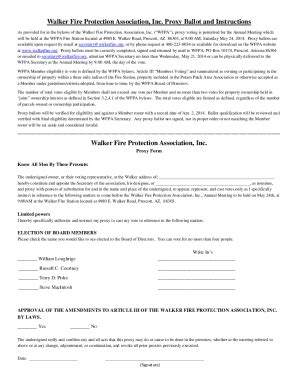 Fillable Online Walker Fire Protection Association Fax Email Print