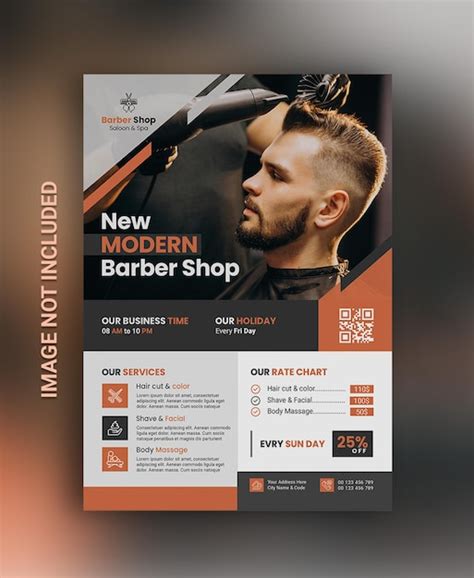 Premium Psd Barber Shop Flyer New Modern Creative Design Template