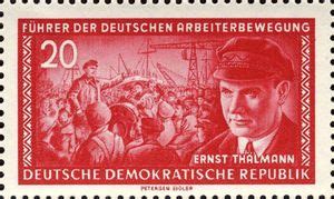 Stamp Ernst Thälmann Germany Democratic Republic DDR Leaders of