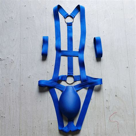 Boy Nightclub Performence Gays Fashion Bodysuit For Men Funny Convex Pouch Underwear Lingerie