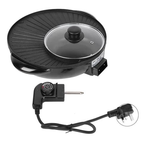 HURRISE Hot Pot électrique Gril électrique antiadhésif 2 en 1 et