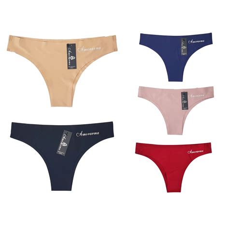 Kit Calcinha Lingerie Sem Costura N O Marca Lisas Tanga Corte A Laser Amorarma Shopee Brasil