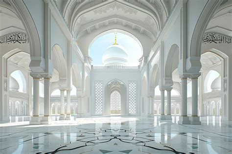 Premium Photo | Islamic Mosque Architecture created with Generative AI