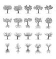 Black Winter Naked Tree Royalty Free Vector Image
