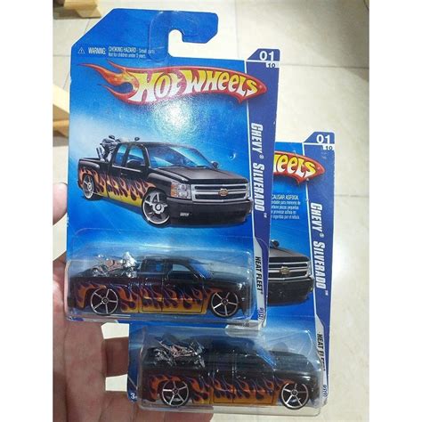 Jual Hot Wheels Chevy Silverado Hitam Tampo Oranye Not Mint Shopee Indonesia