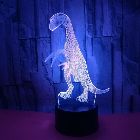 3d Dinosaurus Lamp Multi Color Touch 3d Led Visuel Grandado