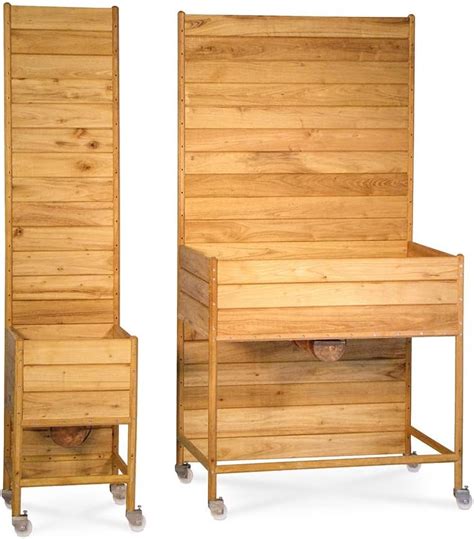 Robinia Pro Balkon Hochbeet Mit Sichtschutz Hoch Auf Rollen H 95 Cm