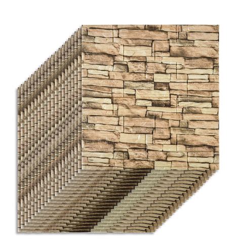 Самоклеящиеся ПВХ панели LAKO DECOR в комплекте 20 шт, Каменная кладка ...