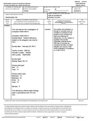 Fillable Online Substantiated Federal Deficiency Related Fax Email